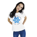 T-shirt de senhora Siberian Wellness (cor: branca, tamanho: S)