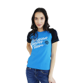 T-shirt de senhora Siberian Super Team  (cor: azul celeste, tamanho: M)
